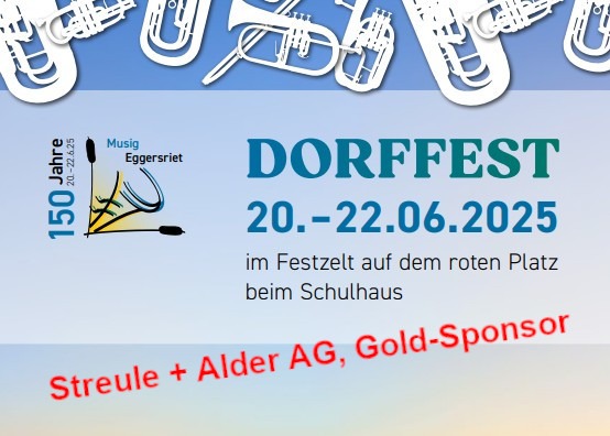 Sponsoring 150-Jahr Jubiläum Musig Eggersriet